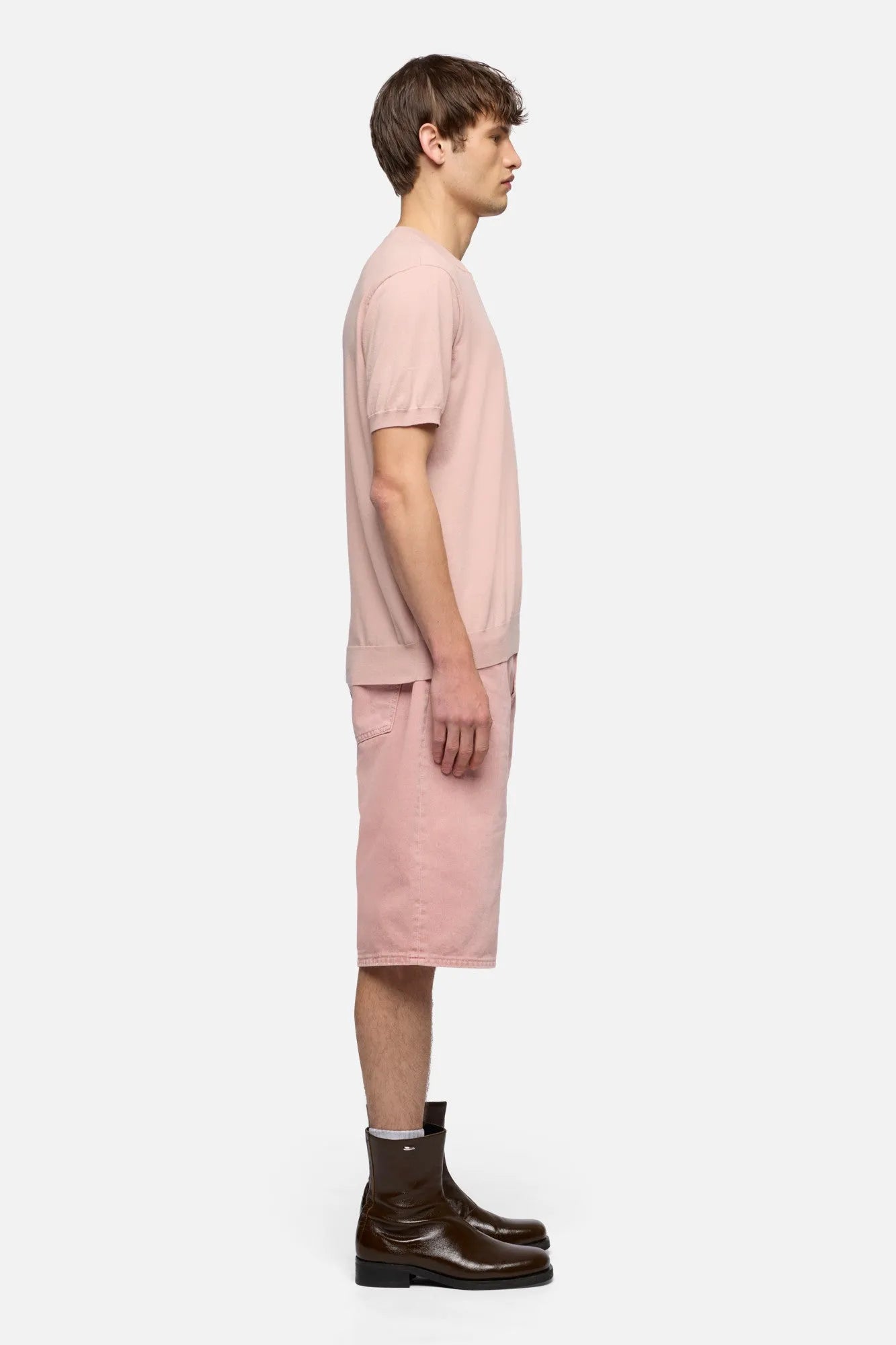 7 For All Mankind Rose Men Classic Short Sleeve Sweater SKU: 7M1N0F77_3FA Image 06