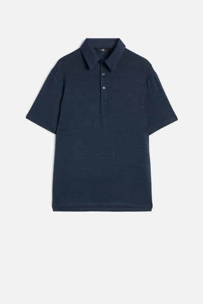 7 For All Mankind Ocean Floor Men Polo in Linen SKU: 7M720E99_1K2 Image 01