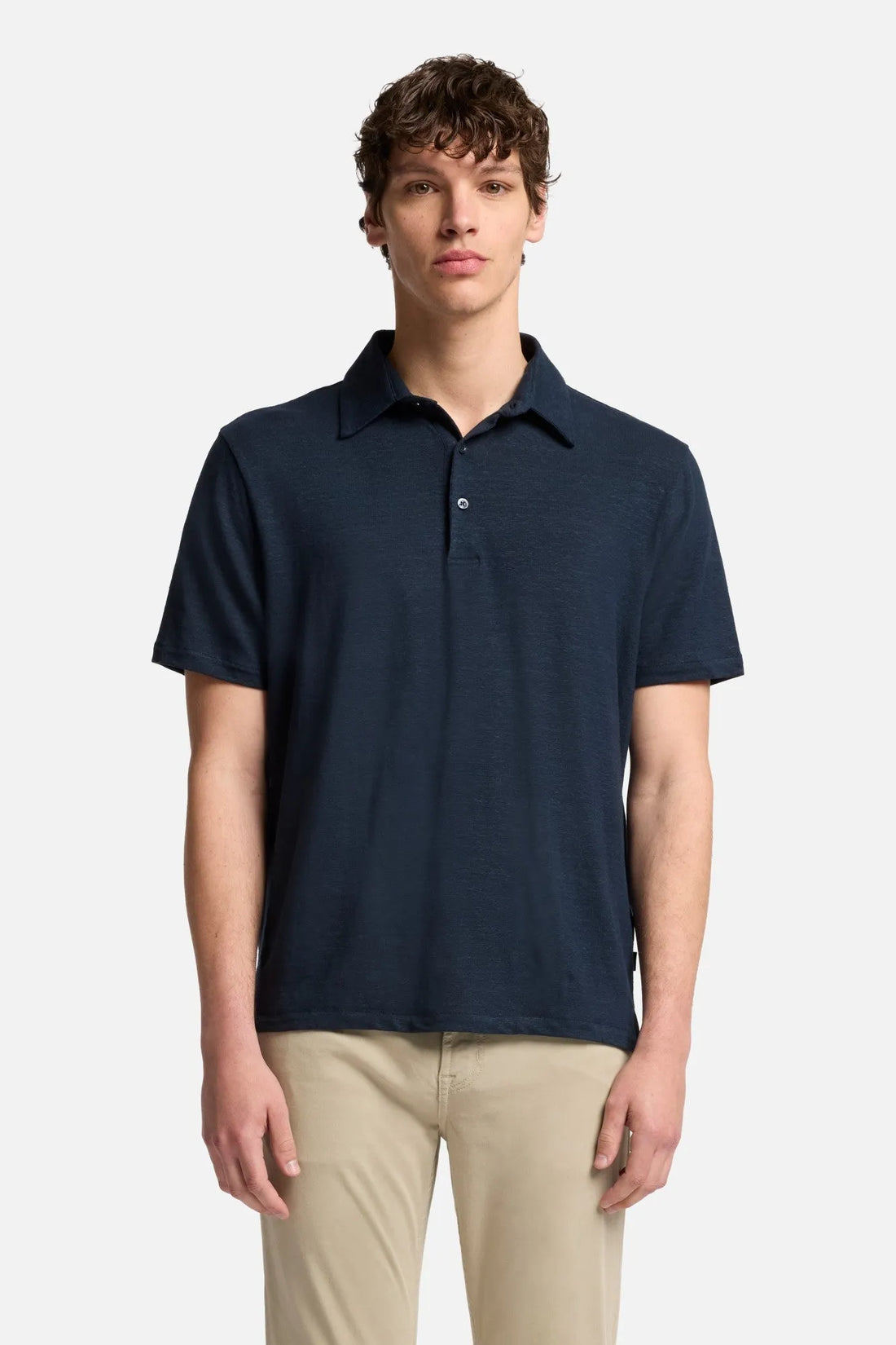 7 For All Mankind Ocean Floor Men Polo in Linen SKU: 7M720E99_1K2 Image 03