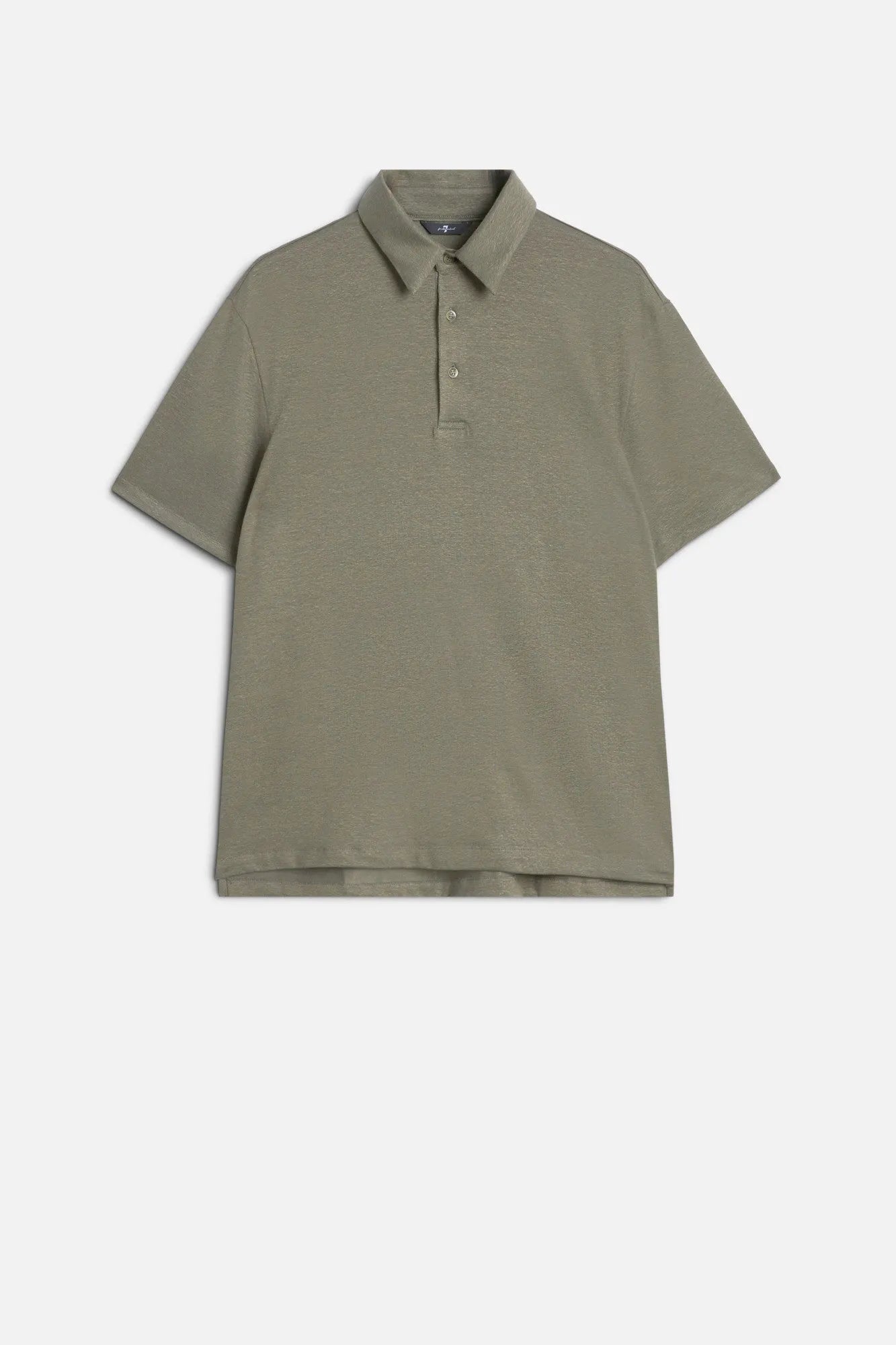 7 For All Mankind Army Men Polo in Linen Blend SKU: 7M720E99_3FG Image 01