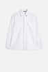7 For All Mankind White Men Utility Shirt in Cotton Linen SKU: 7M8U0G73_3I0 Image 01