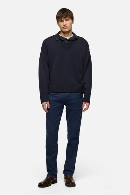 7 For All Mankind Midnight Men Double Layer Polo SKU: 7M8W0G76_3HU Image 02