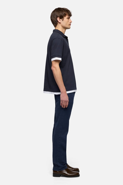 7 For All Mankind Midnight Men Double Layer Polo SKU: 7M8W0G76_3HU Image 06