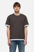 7 For All Mankind Espresso Men Double Layer Tee SKU: 7M8X0G54_3E9 Image 03