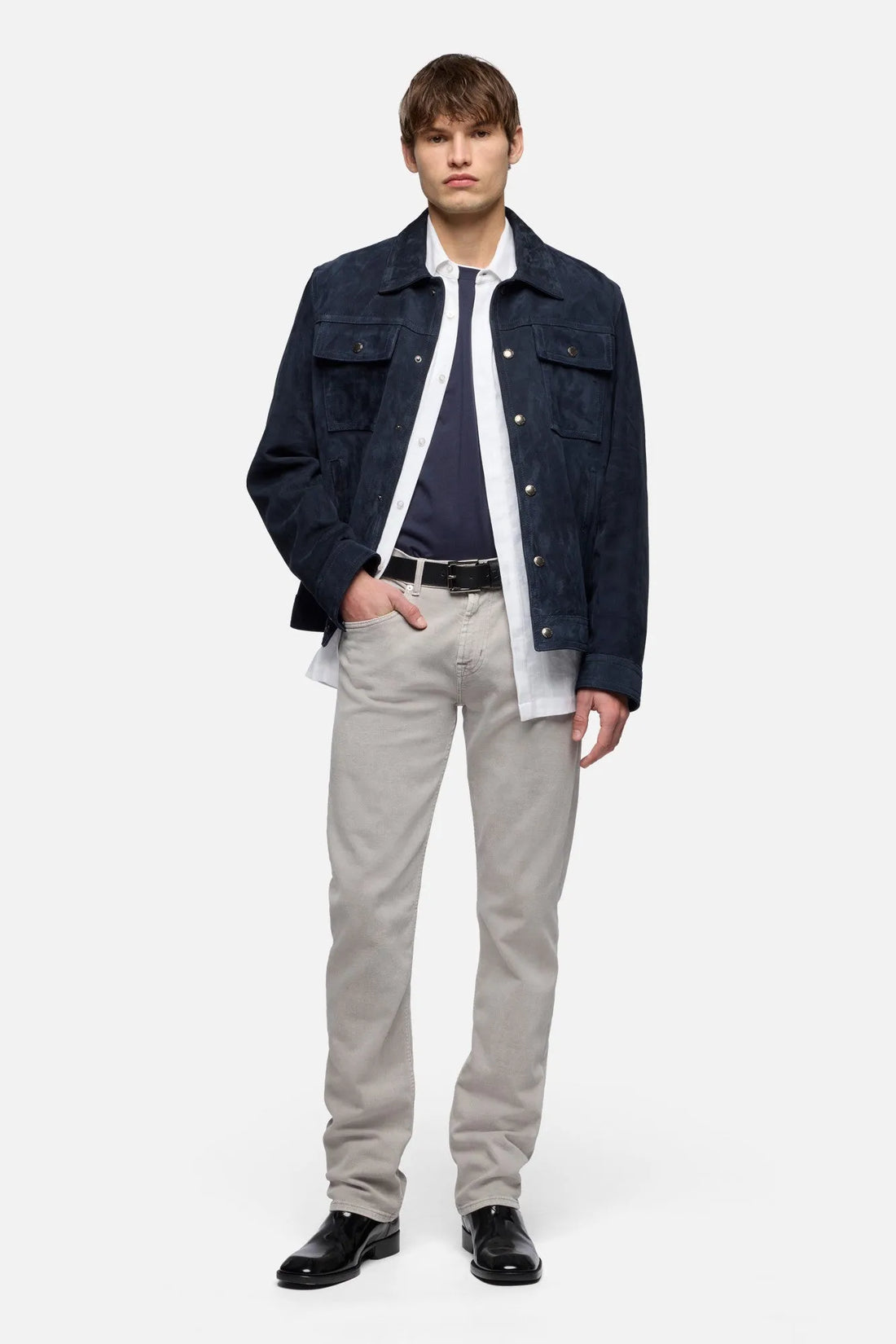 7 For All Mankind Midnight Men Double Layer Tee SKU: 7M8X0G54_3HU Image 02