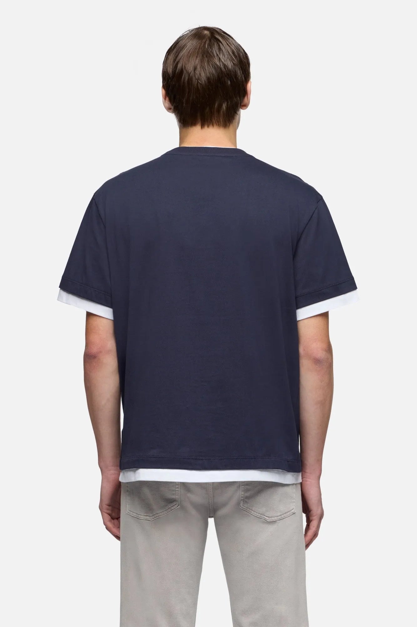 7 For All Mankind Midnight Men Double Layer Tee SKU: 7M8X0G54_3HU Image 05