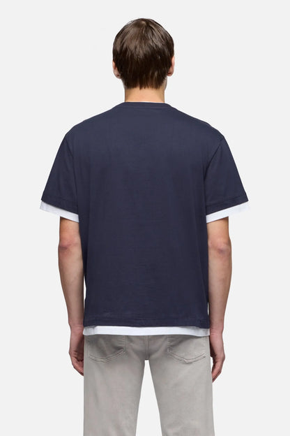 7 For All Mankind Midnight Men Double Layer Tee SKU: 7M8X0G54_3HU Image 05