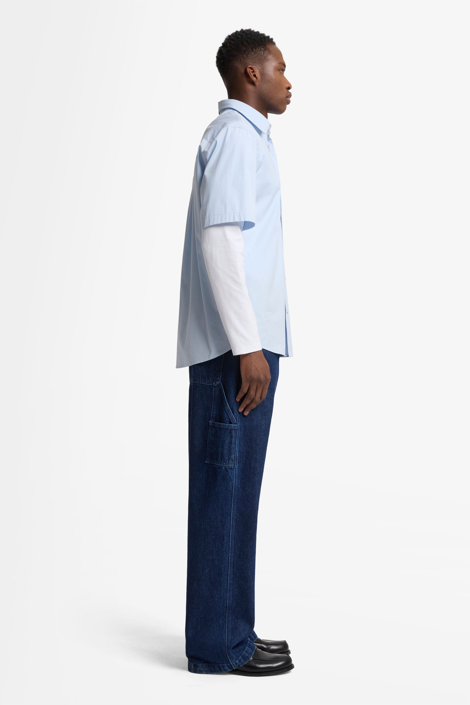 7 For All Mankind_S/S Regular Shirt Popeline Ice Blue_7MC12W36-IEE_IEE_06