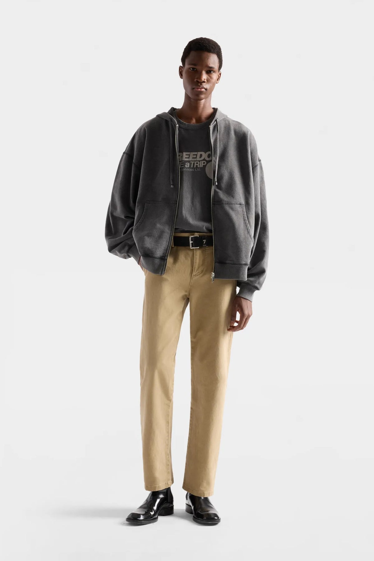 7 For All Mankind Black Men Zip Hoodie SKU: 7MDS0H52_1HW Image 01