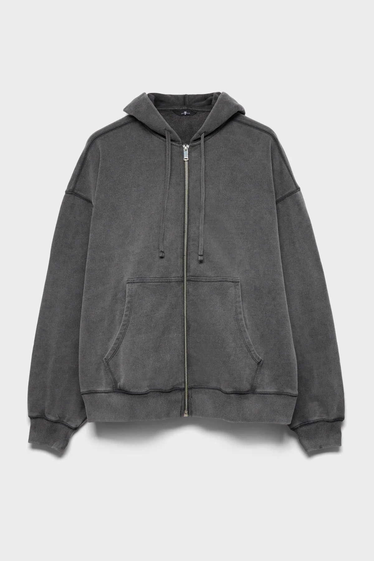 7 For All Mankind Black Men Zip Hoodie SKU: 7MDS0H52_1HW Image 06