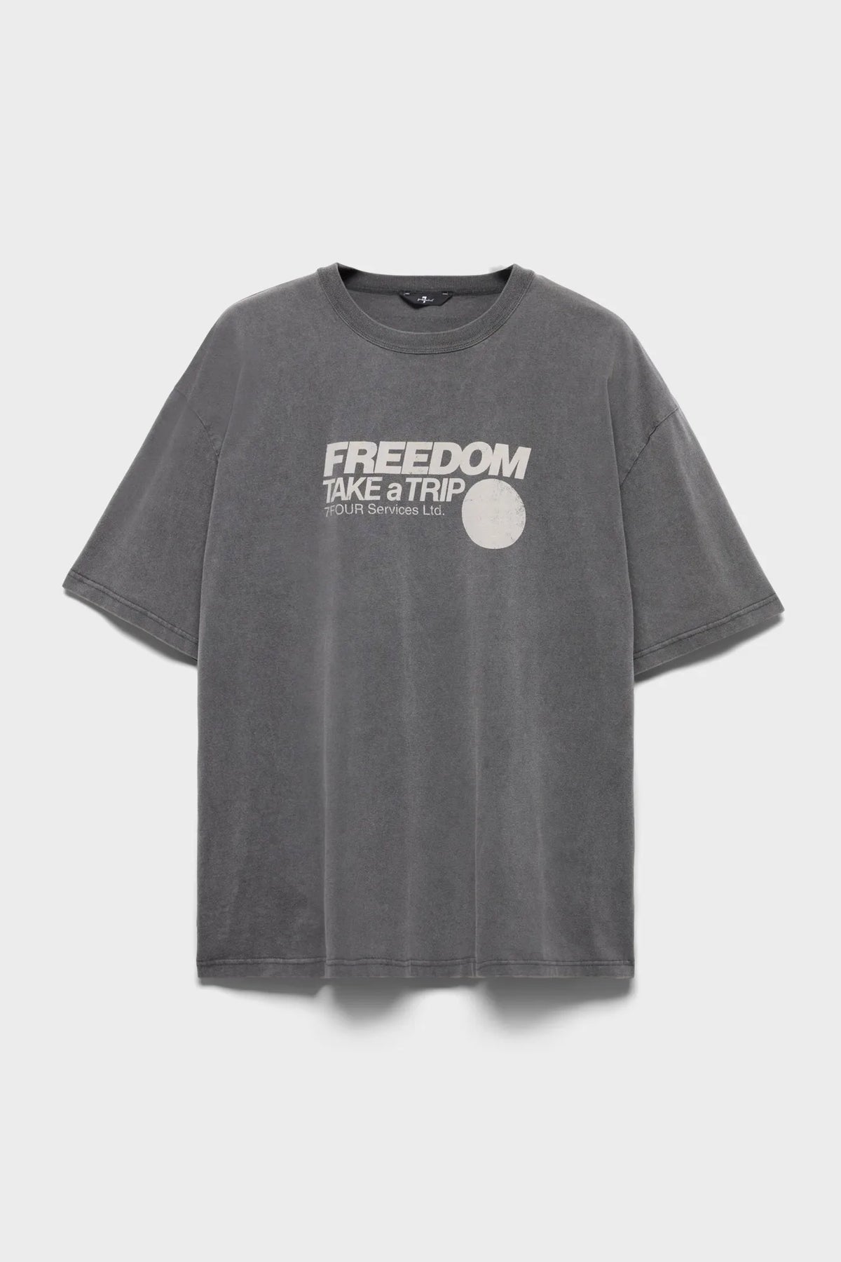 7 For All Mankind Trip Grey Men Short Sleeve Graphic Tee SKU: 7MEN0H50_3VD Image 06