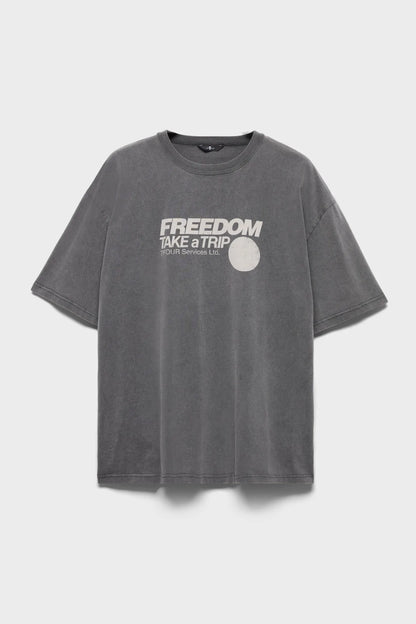 7 For All Mankind Trip Grey Men Short Sleeve Graphic Tee SKU: 7MEN0H50_3VD Image 06