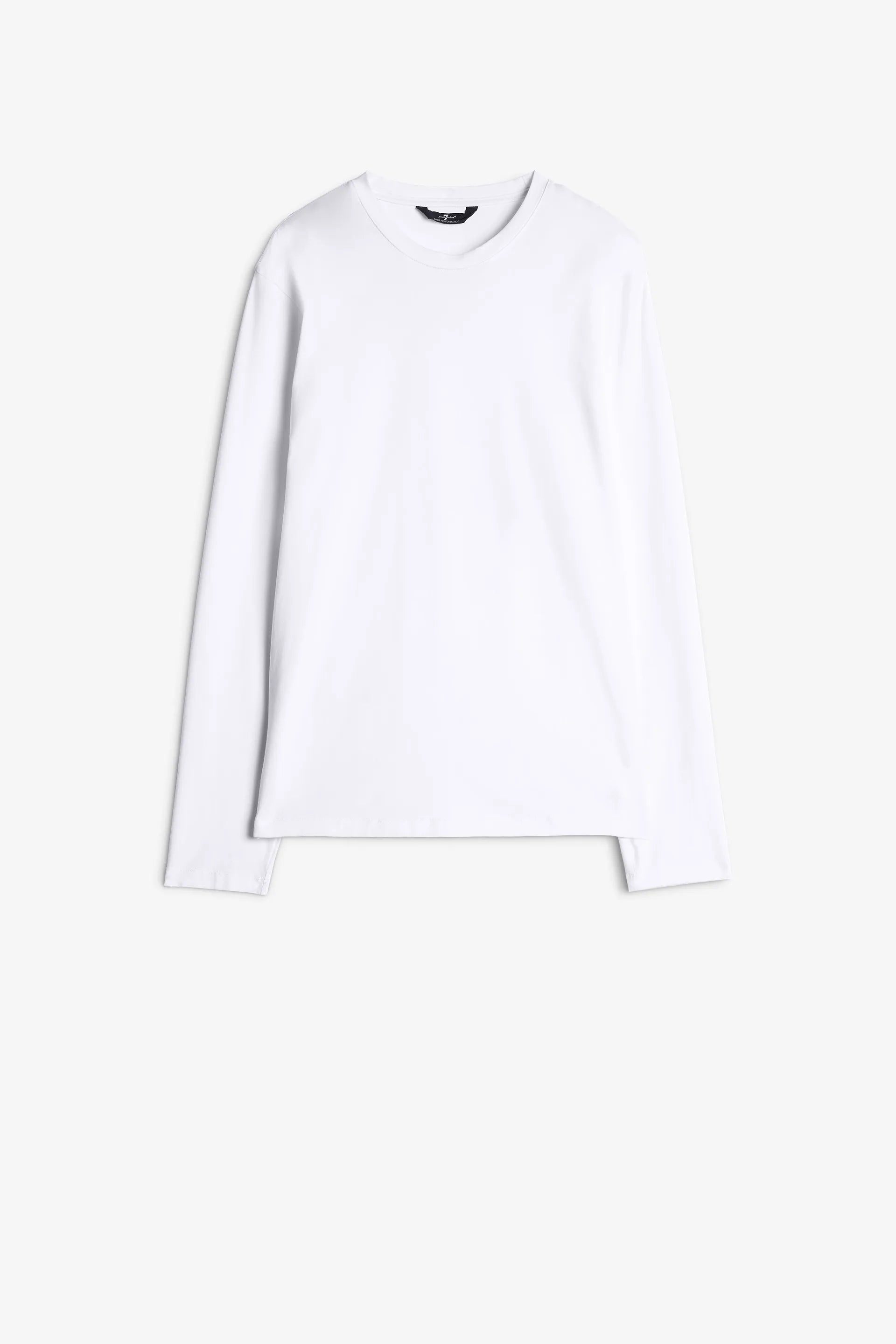 7 For All Mankind_White_Long Sleeve Tee in Luxe Performance_7MLS1237_WHT_06