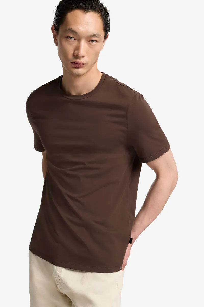 7 For All Mankind_Brown_Short Sleeve T-Shirt in Luxe Performance_7MM70F14_1VC_03