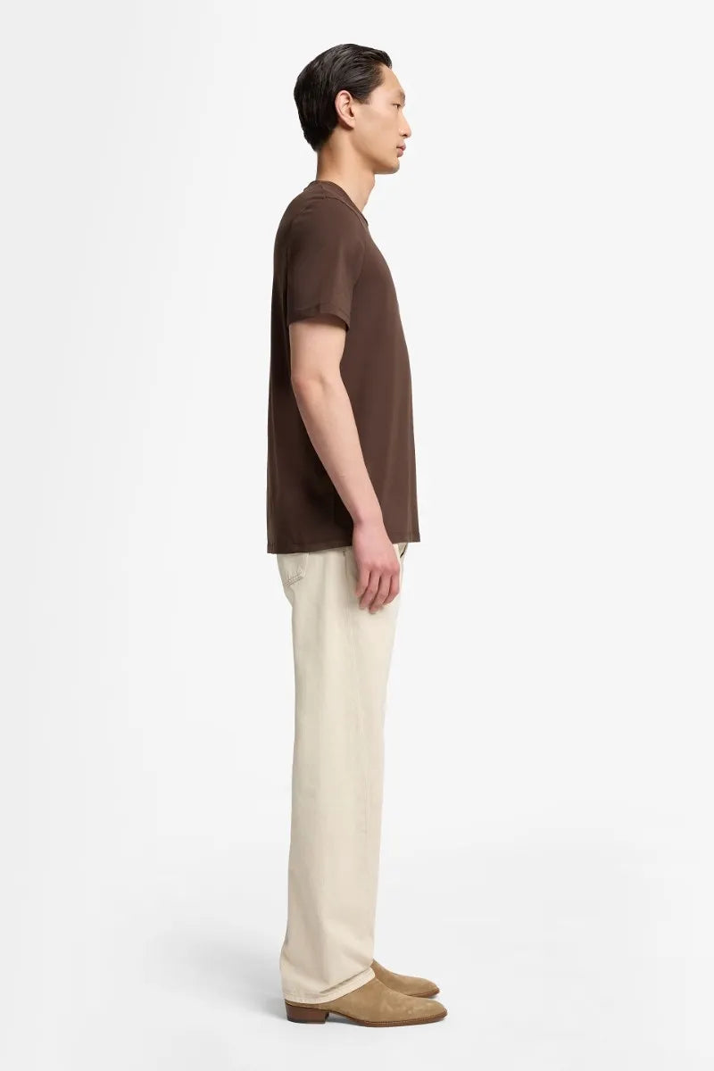 7 For All Mankind_Brown_Short Sleeve T-Shirt in Luxe Performance_7MM70F14_1VC_05