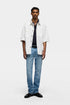 7 For All Mankind Dark Blue Men Short Sleeve Polo in Lyocell SKU: 7MP00H12_27J Image 01