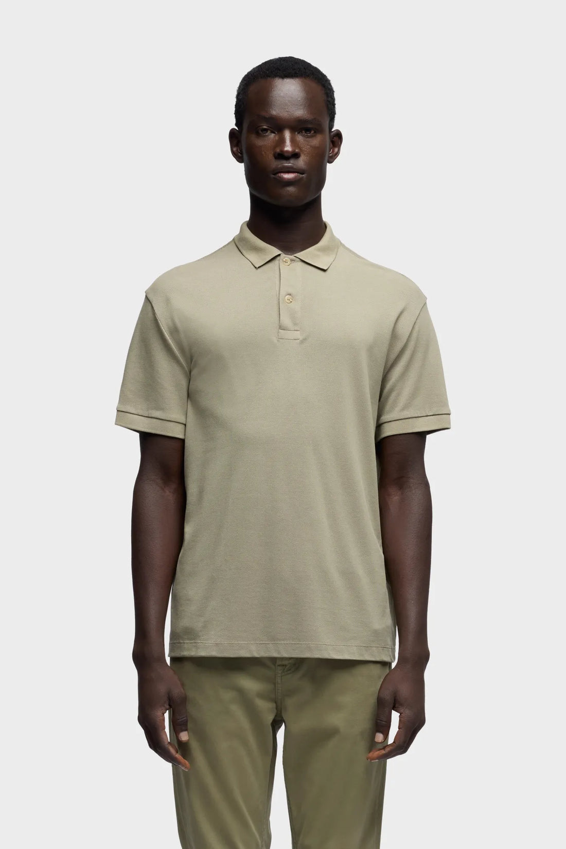 7 For All Mankind Army Men Short Sleeve Polo in Lyocell SKU: 7MP00H12_3JV Image 02