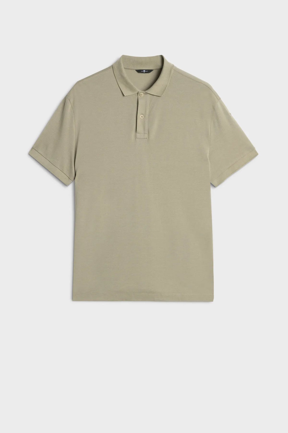 7 For All Mankind Army Men Short Sleeve Polo in Lyocell SKU: 7MP00H12_3JV Image 06