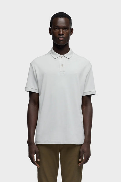 7 For All Mankind Light Blue Men Short Sleeve Polo in Lyocell SKU: 7MP00H12_3JW Image 02