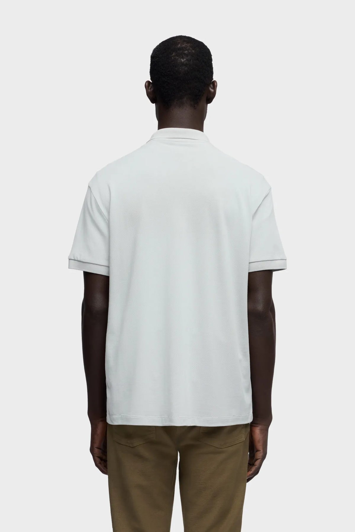 7 For All Mankind Light Blue Men Short Sleeve Polo in Lyocell SKU: 7MP00H12_3JW Image 04