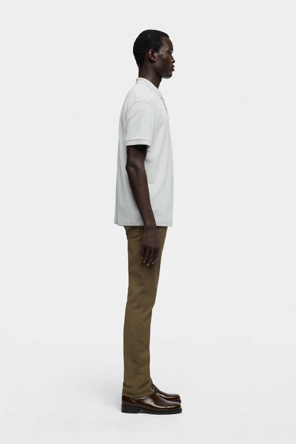 7 For All Mankind Light Blue Men Short Sleeve Polo in Lyocell SKU: 7MP00H12_3JW Image 05
