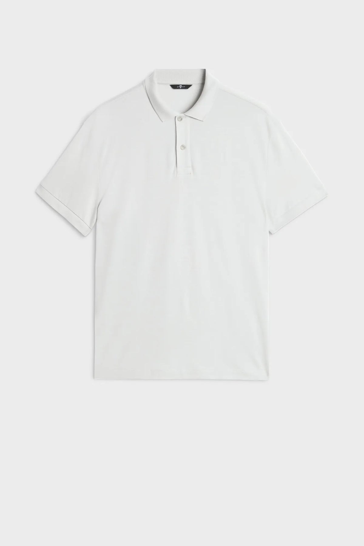 7 For All Mankind White Men Short Sleeve Polo in Lyocell SKU: 7MP00H12_3VJ Image 06