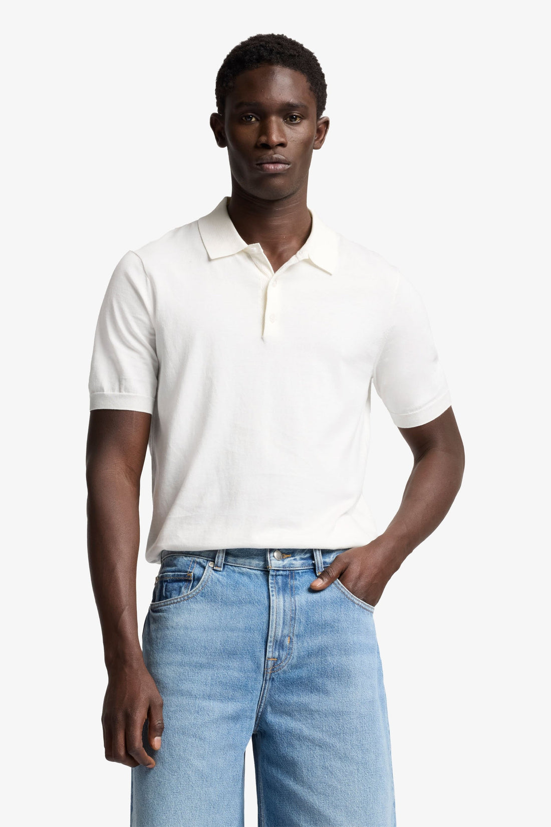 7 For All Mankind_Polo Cotton Off White_7MP03K22-WHT_WHT_02