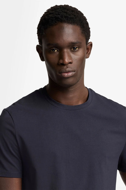 7 For All Mankind_Dark Blue_Short Sleeve T-Shirt in Luxe Performance_7MR01237_NVY_03