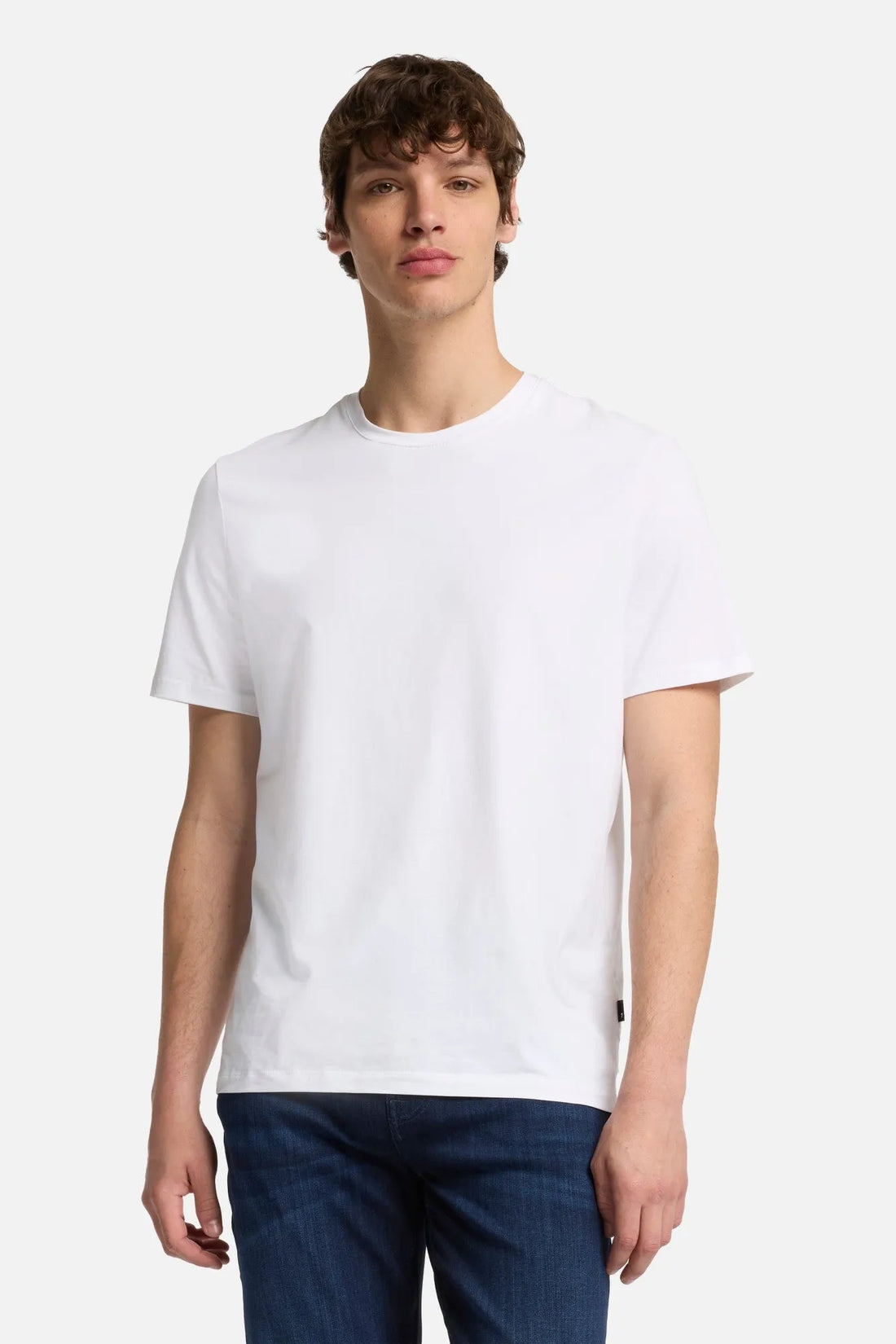 7 For All Mankind White Men Tee in Luxe Performance SKU: 7MR01237_WHT Image 03