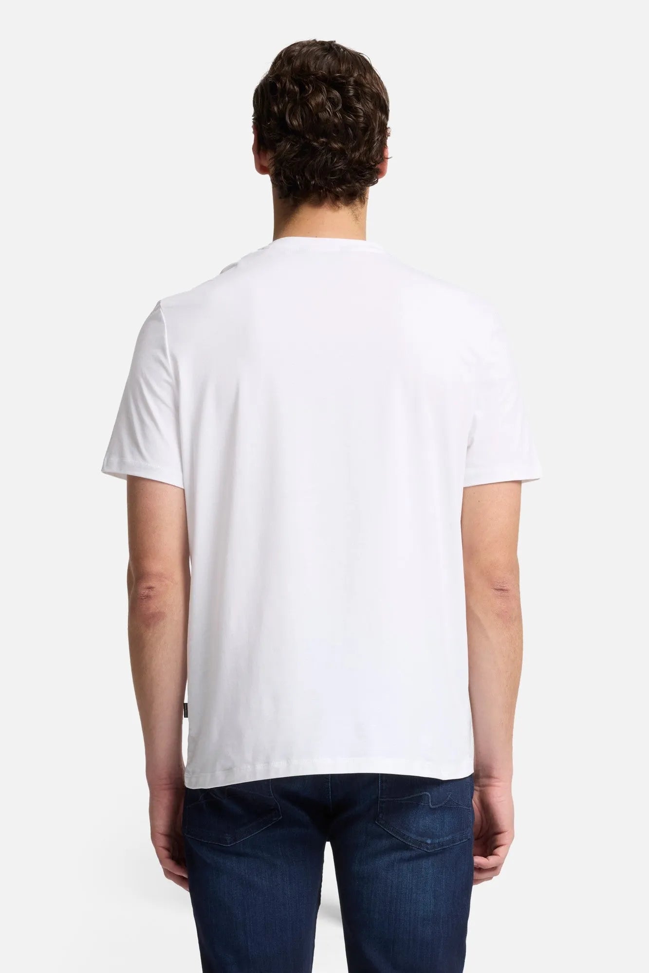 7 For All Mankind White Men Tee in Luxe Performance SKU: 7MR01237_WHT Image 05