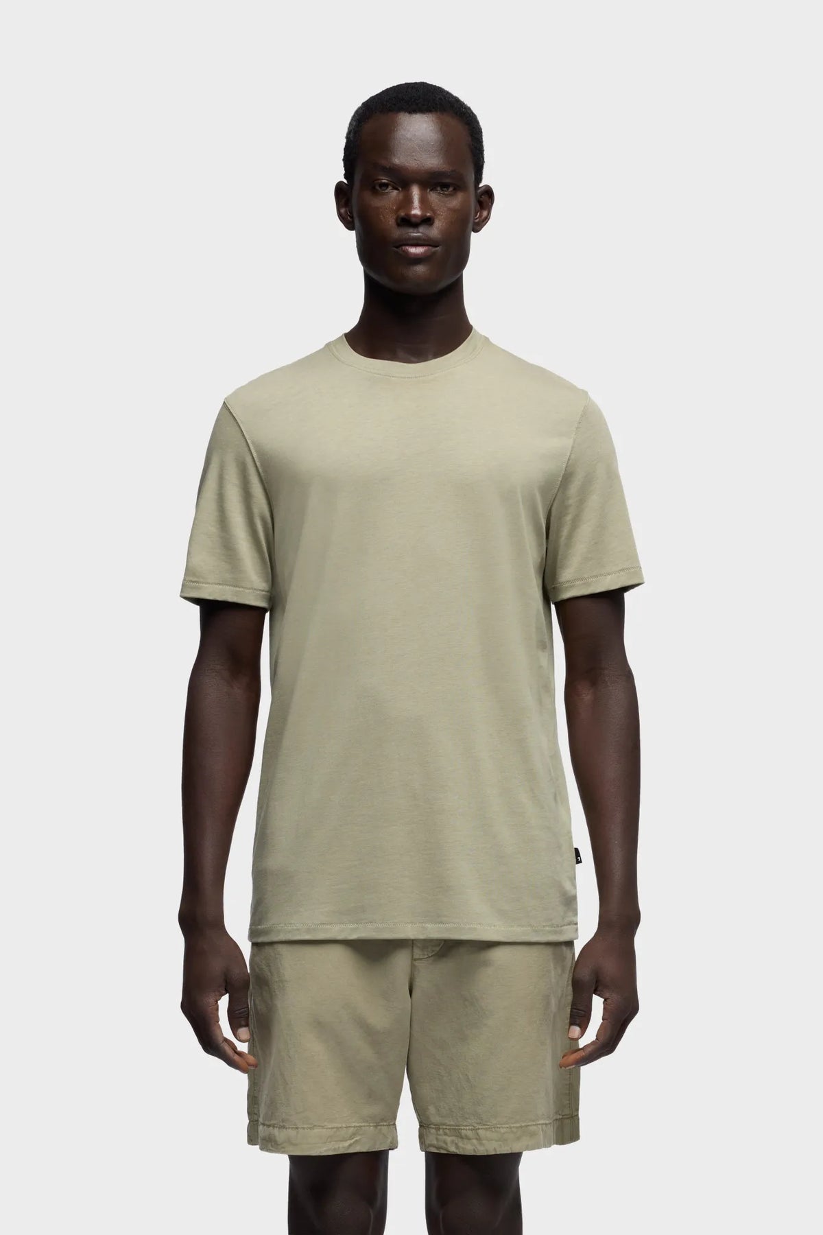 7 For All Mankind Army Men Crewneck Tee in Lyocell SKU: 7MR40F46_3JV Image 02