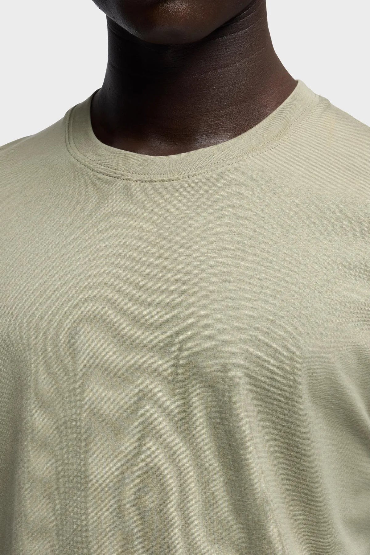 7 For All Mankind Army Men Crewneck Tee in Lyocell SKU: 7MR40F46_3JV Image 03