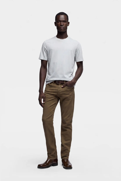 7 For All Mankind Light Blue Men Crewneck Tee in Lyocell SKU: 7MR40F46_3JW Image 01