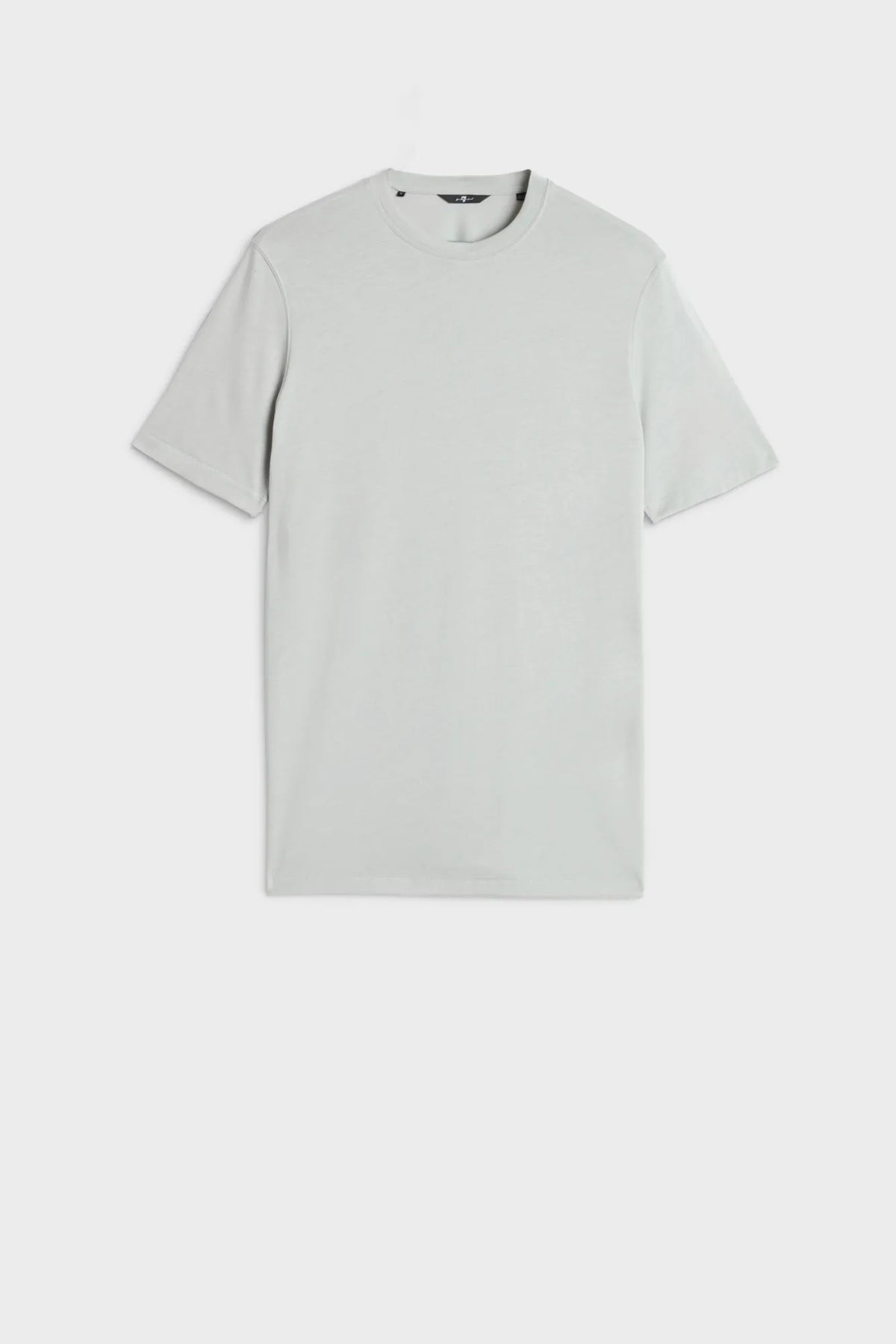 7 For All Mankind Light Blue Men Crewneck Tee in Lyocell SKU: 7MR40F46_3JW Image 06