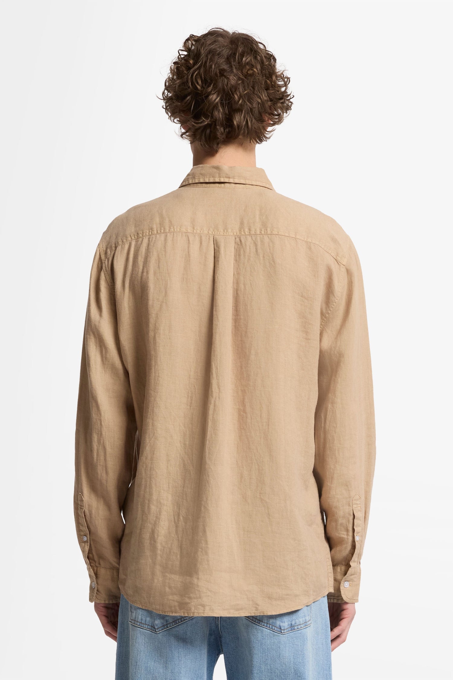 7 For All Mankind_Regular Shirt Linen Beige_7MS07W32-1FH_1FH_05