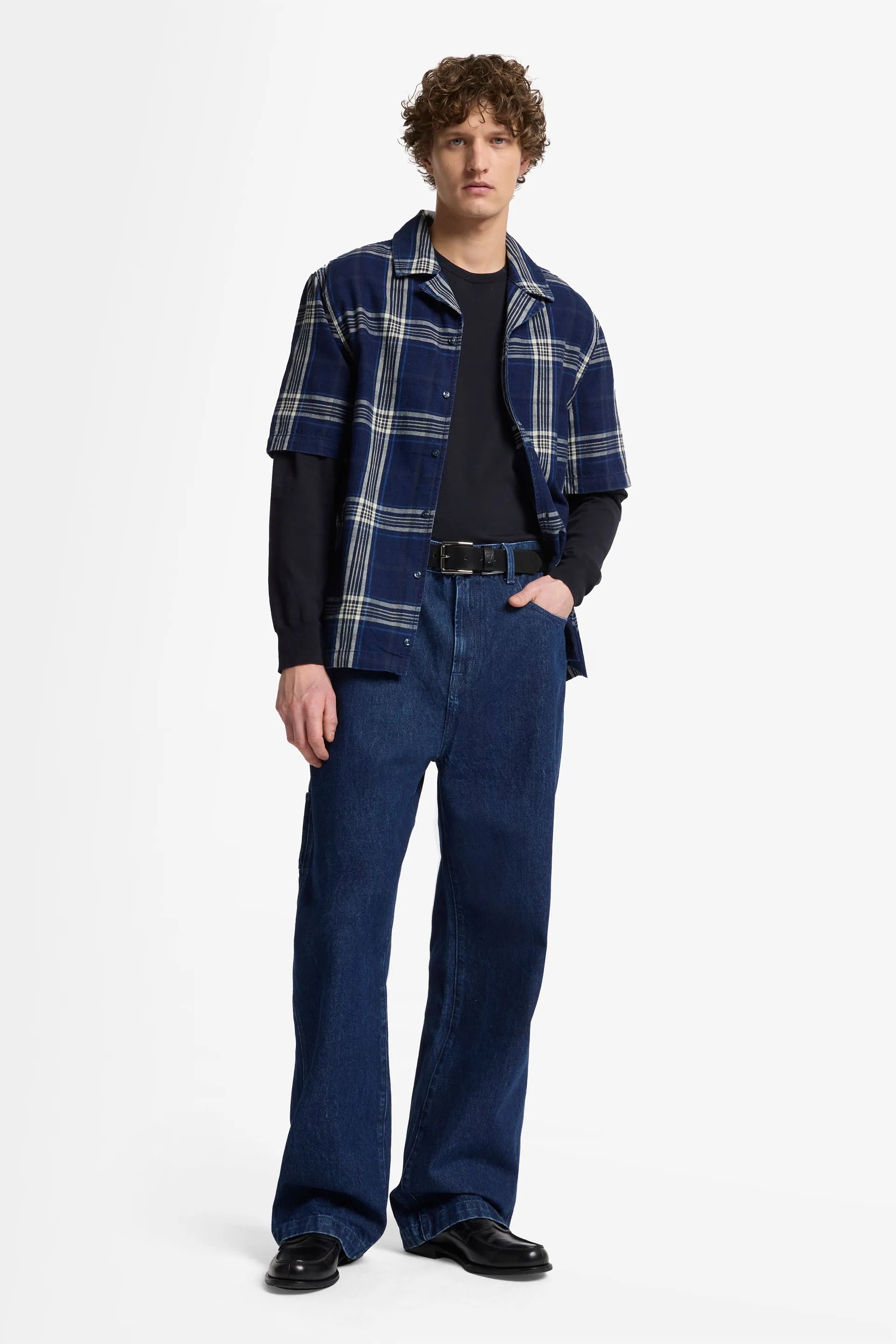 7 For All Mankind_Dark Blue_Round Neck Sweater Cotton Navy_7MS08K22_DNV_02