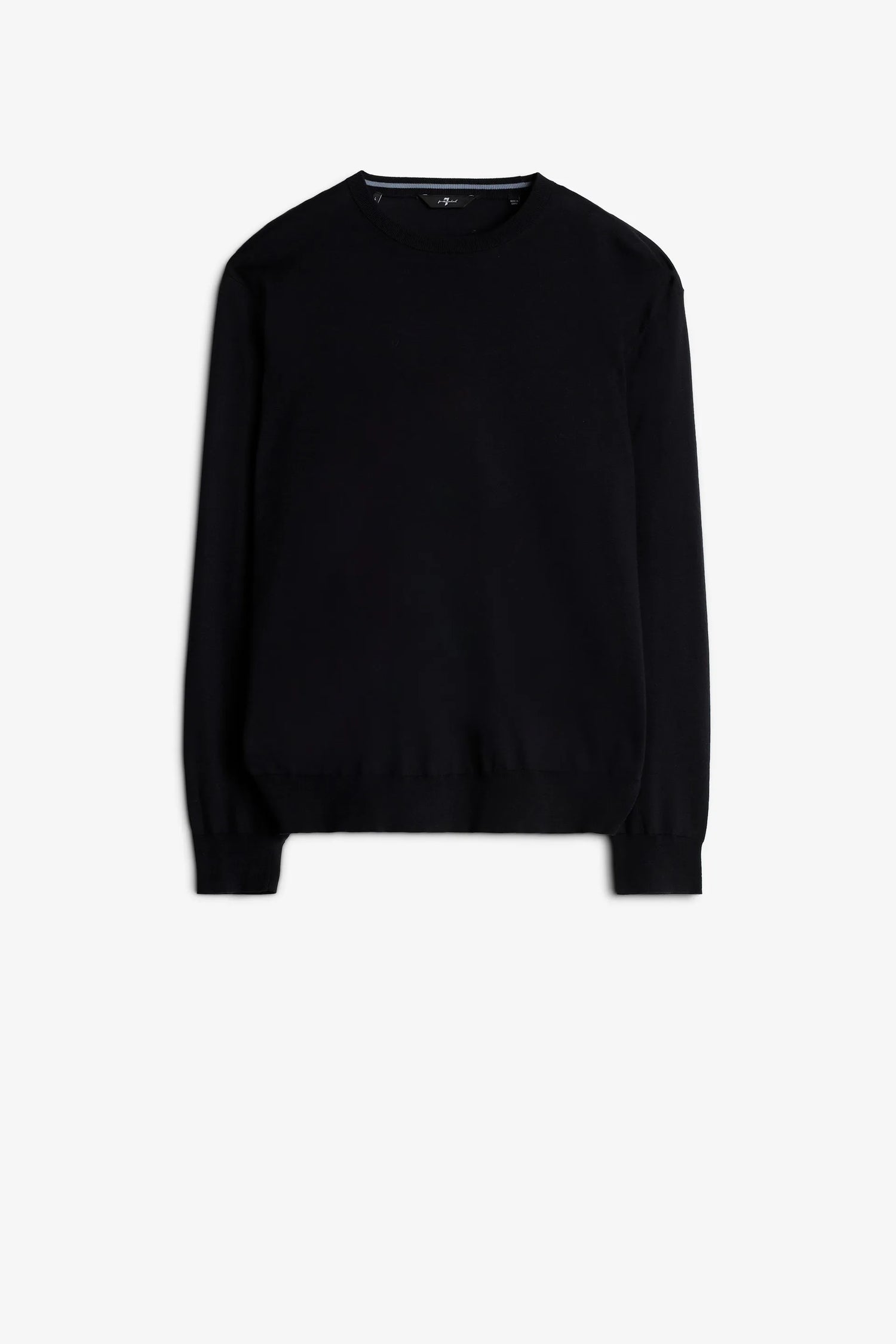 7 For All Mankind_Dark Blue_Round Neck Sweater Cotton Navy_7MS08K22_DNV_06