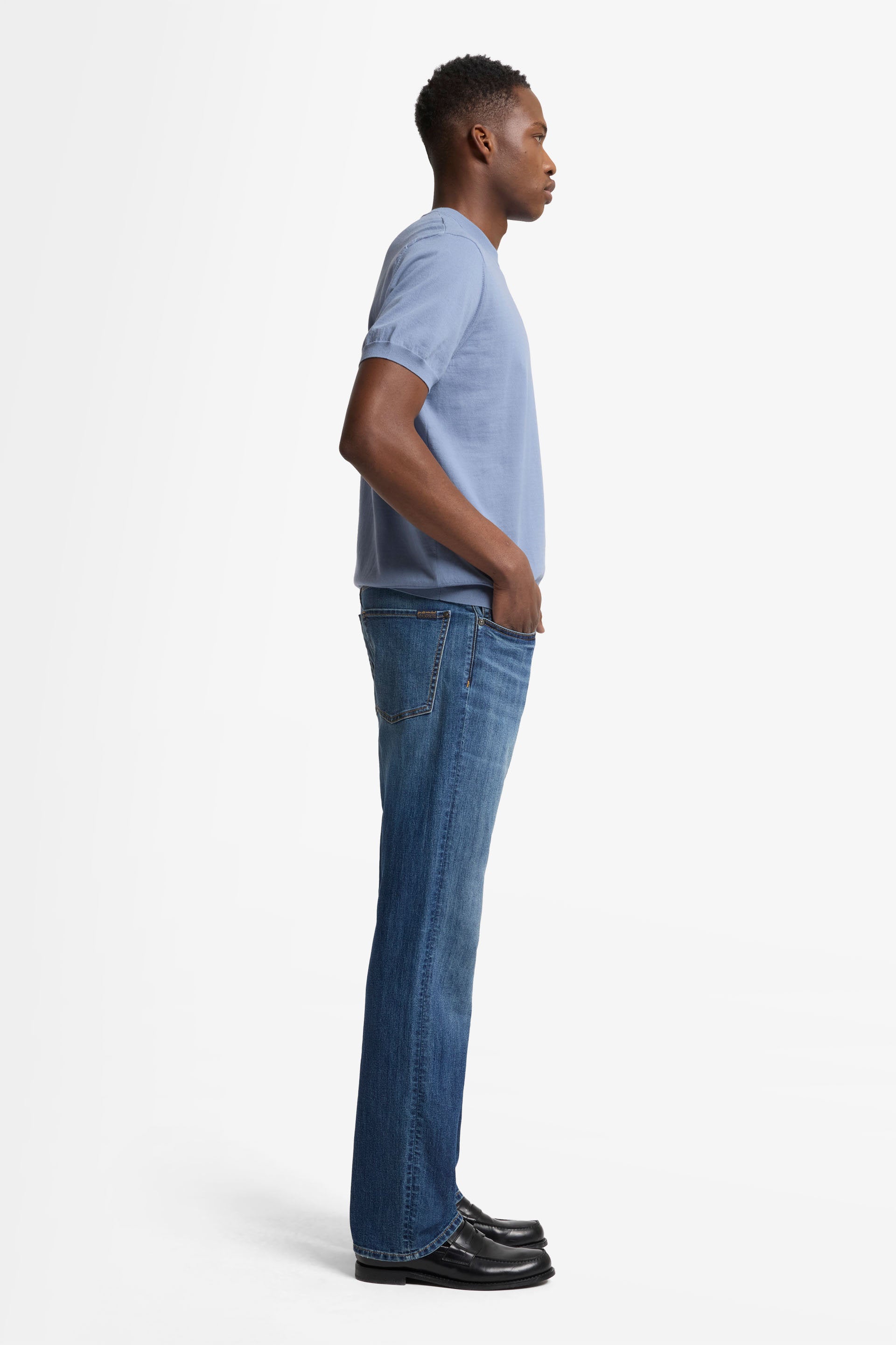 7 For All Mankind_Round Neck S/S Tee Cotton Slate_7MT02K22-BET_BET_06