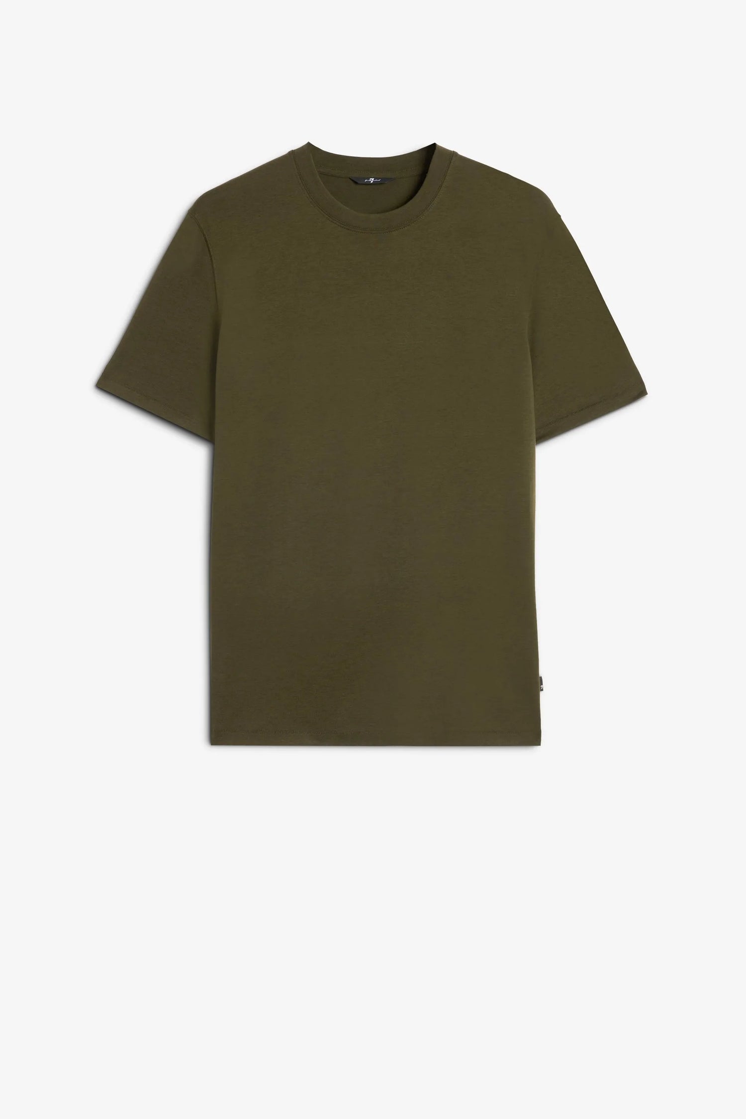 7 For All Mankind_Dark Green_Short Sleeve Crewneck Tee in Cotton Lyocell_7MT04J09_21J_06