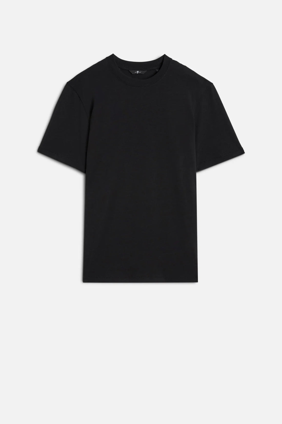 7 For All Mankind Black Men Crewneck Tee in Lyocell SKU: 7MT04J09_BLK Image 01
