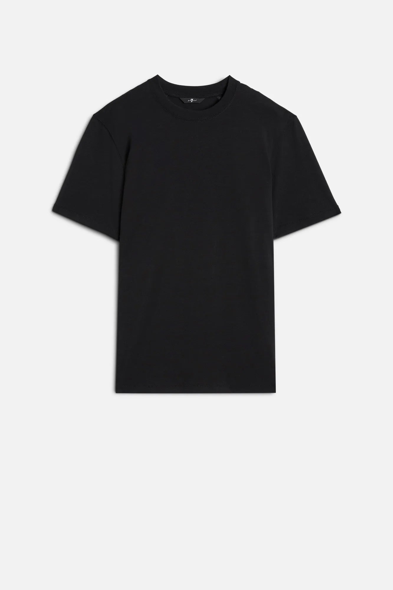 7 For All Mankind Black Men Crewneck Tee in Lyocell SKU: 7MT04J09_BLK Image 01