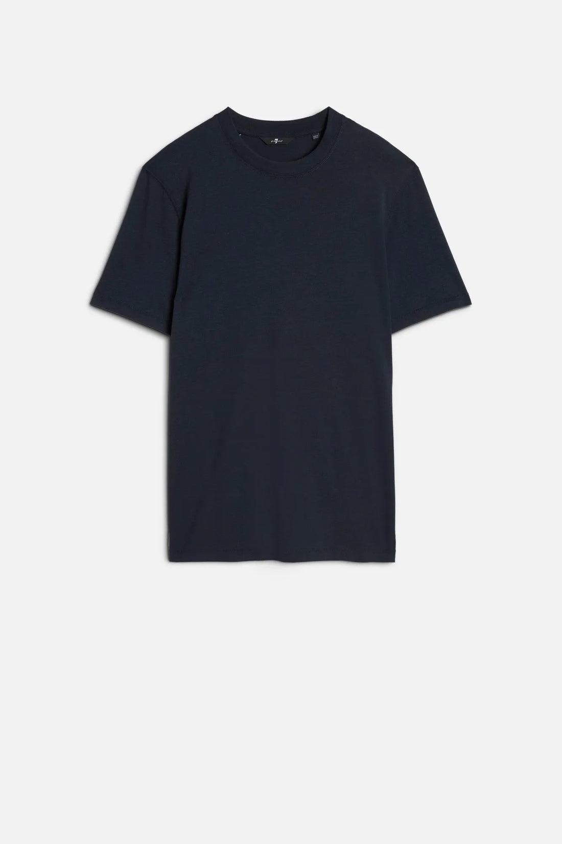7 For All Mankind Navy Men Crewneck Tee in Lyocell SKU: 7MT04J09_NVY Image 01