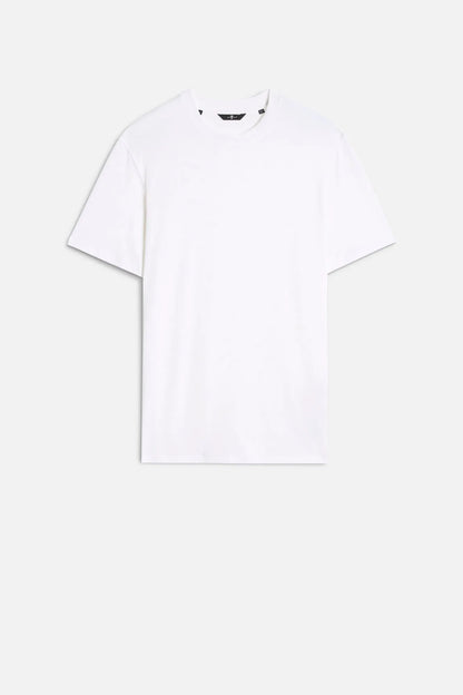 7 For All Mankind White Men Crewneck Tee in Lyocell SKU: 7MT04J09_WHT Image 01