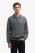 7 For All Mankind_Grey_Long Sleeve Polo Sweater in Cashmere_7MU50F16_1PG_01