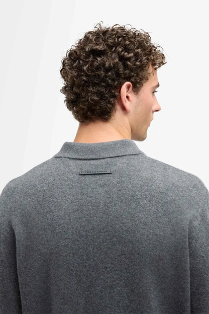 7 For All Mankind_Grey_Long Sleeve Polo Sweater in Cashmere_7MU50F16_1PG_03