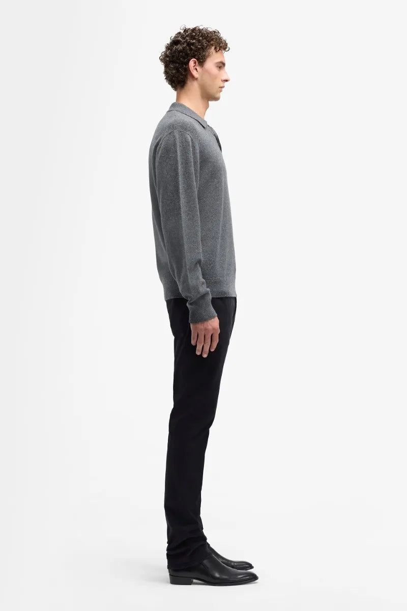 7 For All Mankind_Grey_Long Sleeve Polo Sweater in Cashmere_7MU50F16_1PG_05