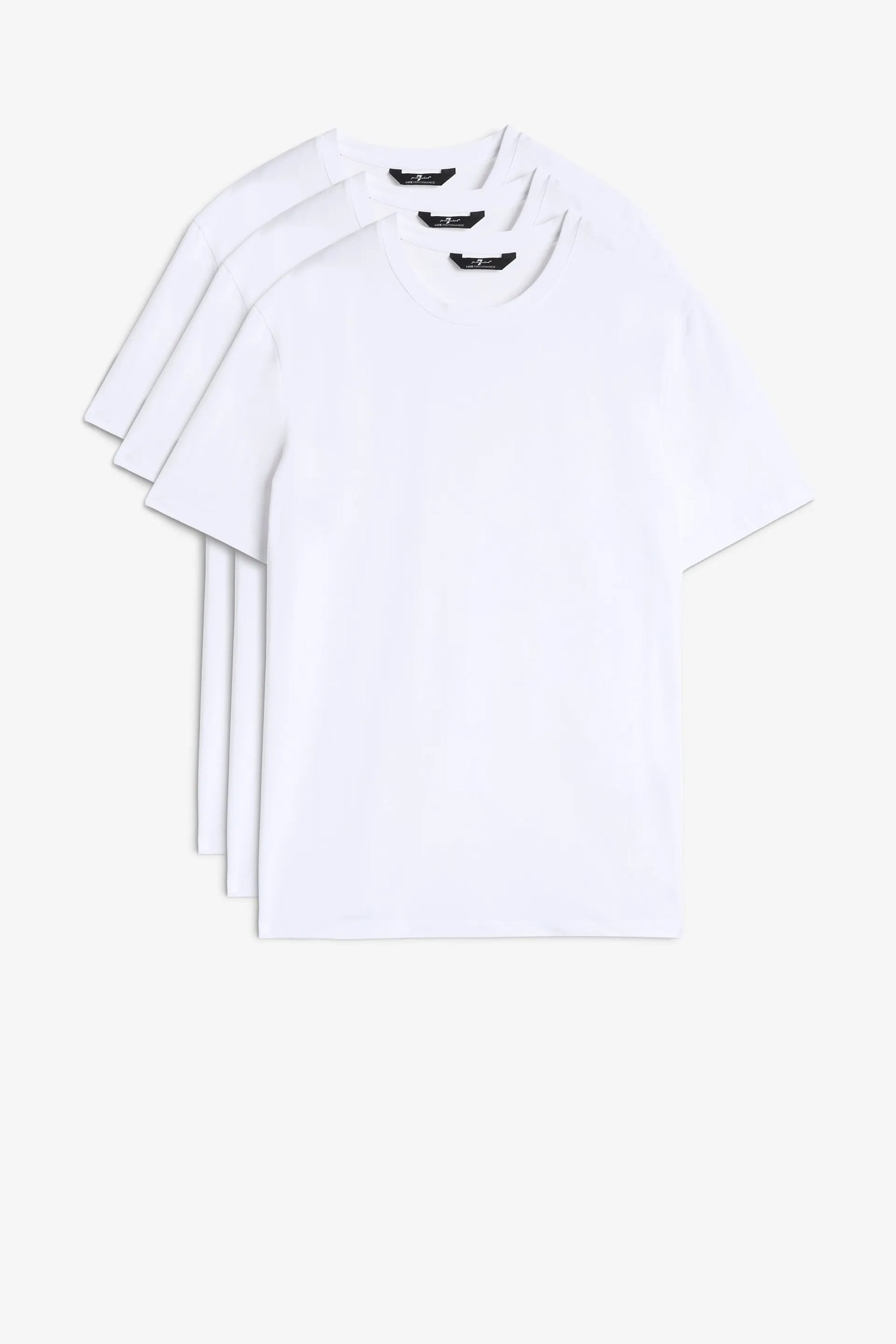7 For All Mankind_White_3 Pack Luxe Performance Short Sleeve Tee in Luxe Performance_7MZ90F14_01W_03