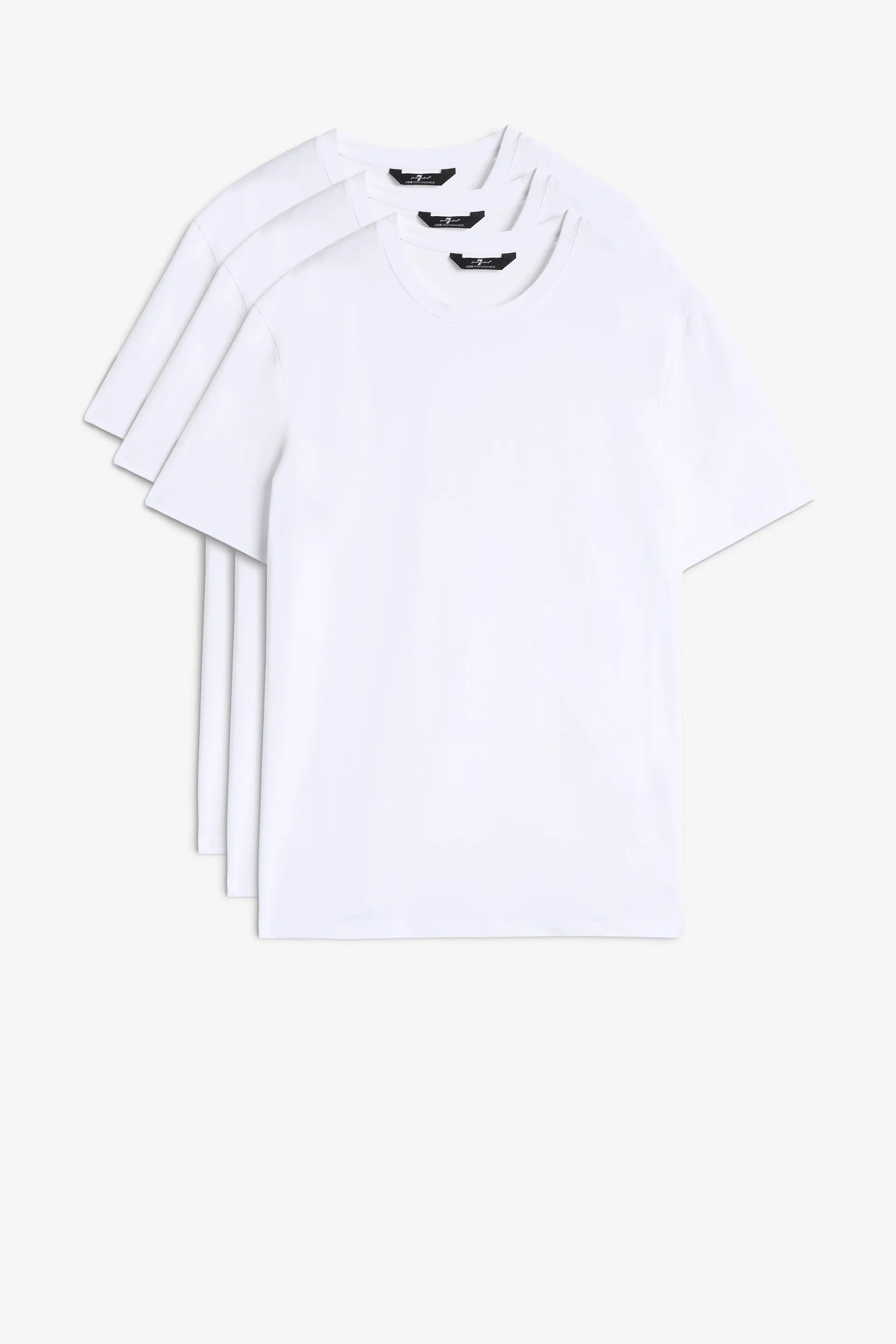 7 For All Mankind_White_3 Pack Luxe Performance Short Sleeve Tee in Luxe Performance_7MZ90F14_01W_03