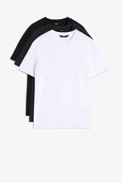 7 For All Mankind_Multicolors_3 Pack Luxe Performance Short Sleeve Tee in Luxe Performance_7MZ90F14_1O6_01