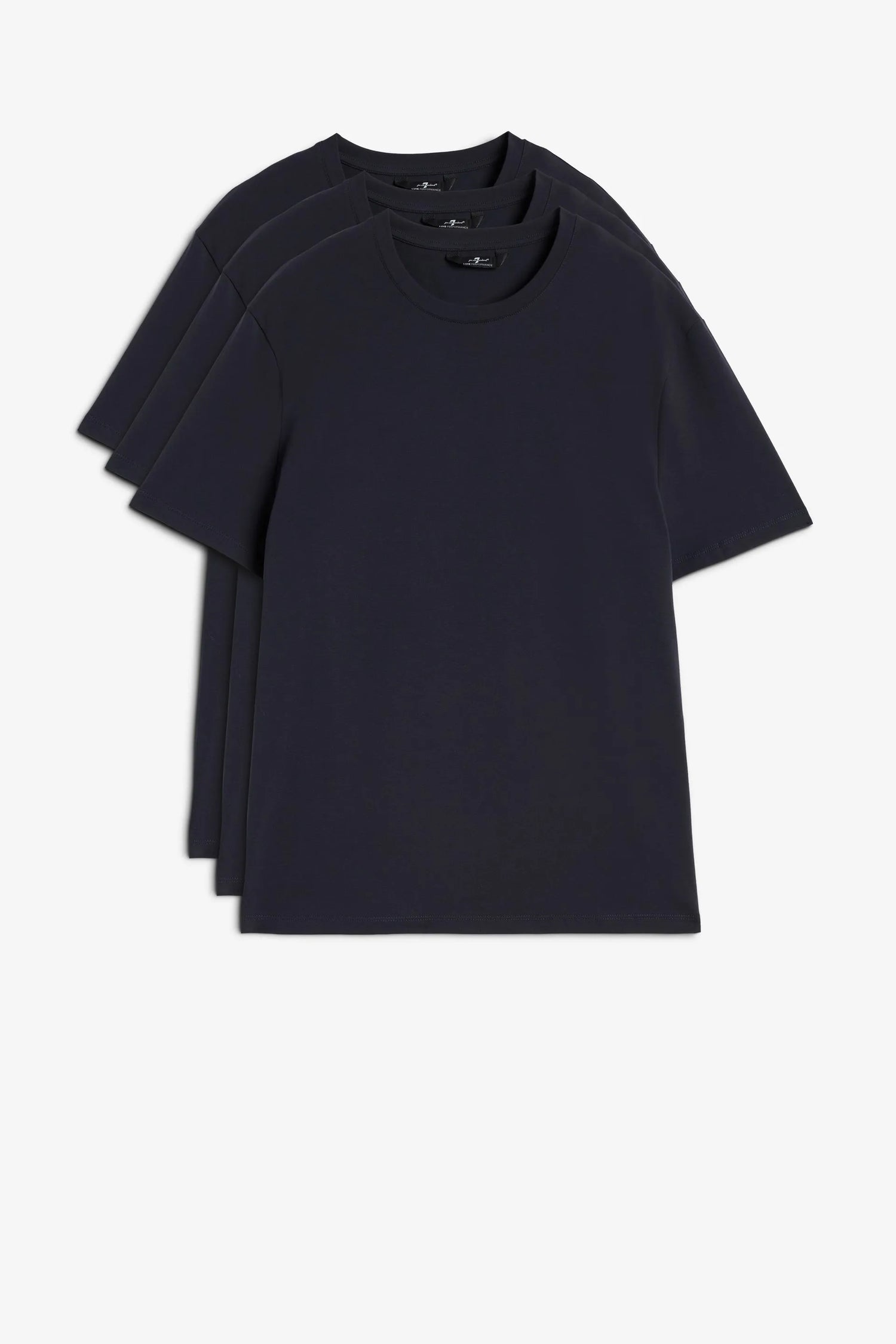 7 For All Mankind_Navy_3 Pack Luxe Performance Short Sleeve Tee in Luxe Performance_7MZ90F14_AVY_03